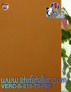 glass "S" solid caramel brown opaline COE96 30x30cm