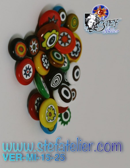 MILLEFIORI round baked washers d: 15-25mm 100grs