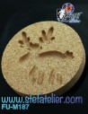 Reindeer vermiculite fusing mold ≈105mm h: 15mm