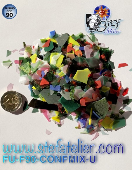 confetti couleurs mixées 175grs. compatible fusing S90