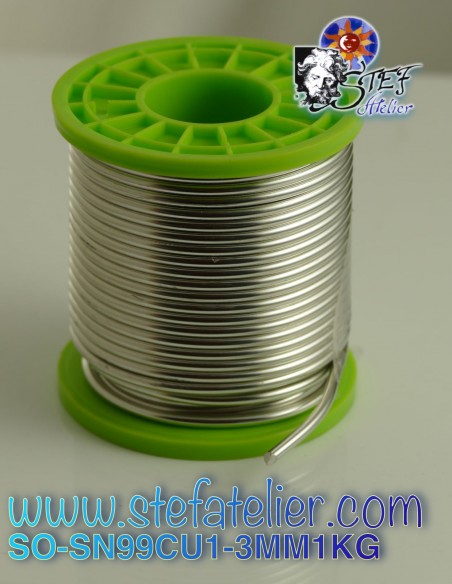 tin Sn99Cu1 wire of 3mm roll of 1kg