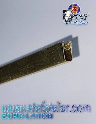 U reinforced brass edge profile 4x45cm approx.