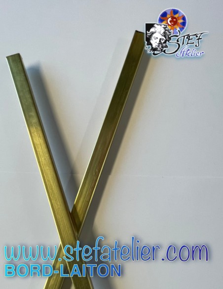 U reinforced brass edge profile 4x45cm approx.