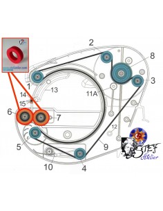 1 plastique de rechange pour poulies oranges taurus 3