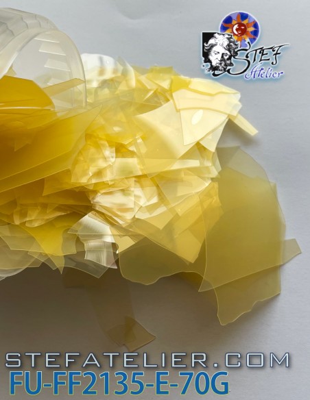 Confettis jaune opal pour verre float 90grs