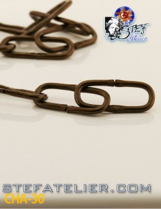 Burnished chain link 4cm