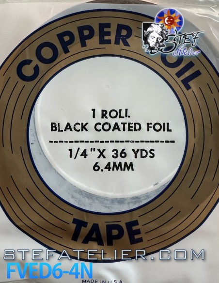 Copper tape EDCO 6.4mm 1/4"" cNoire