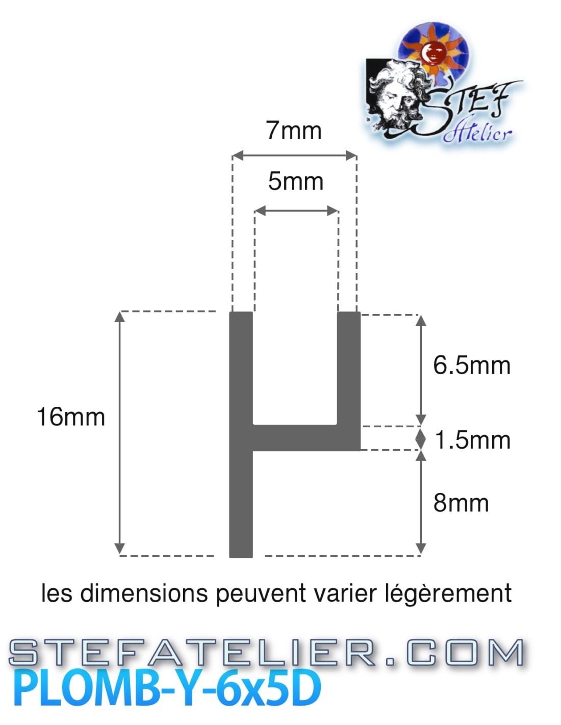 plomb Y décentré plomb à vitrail