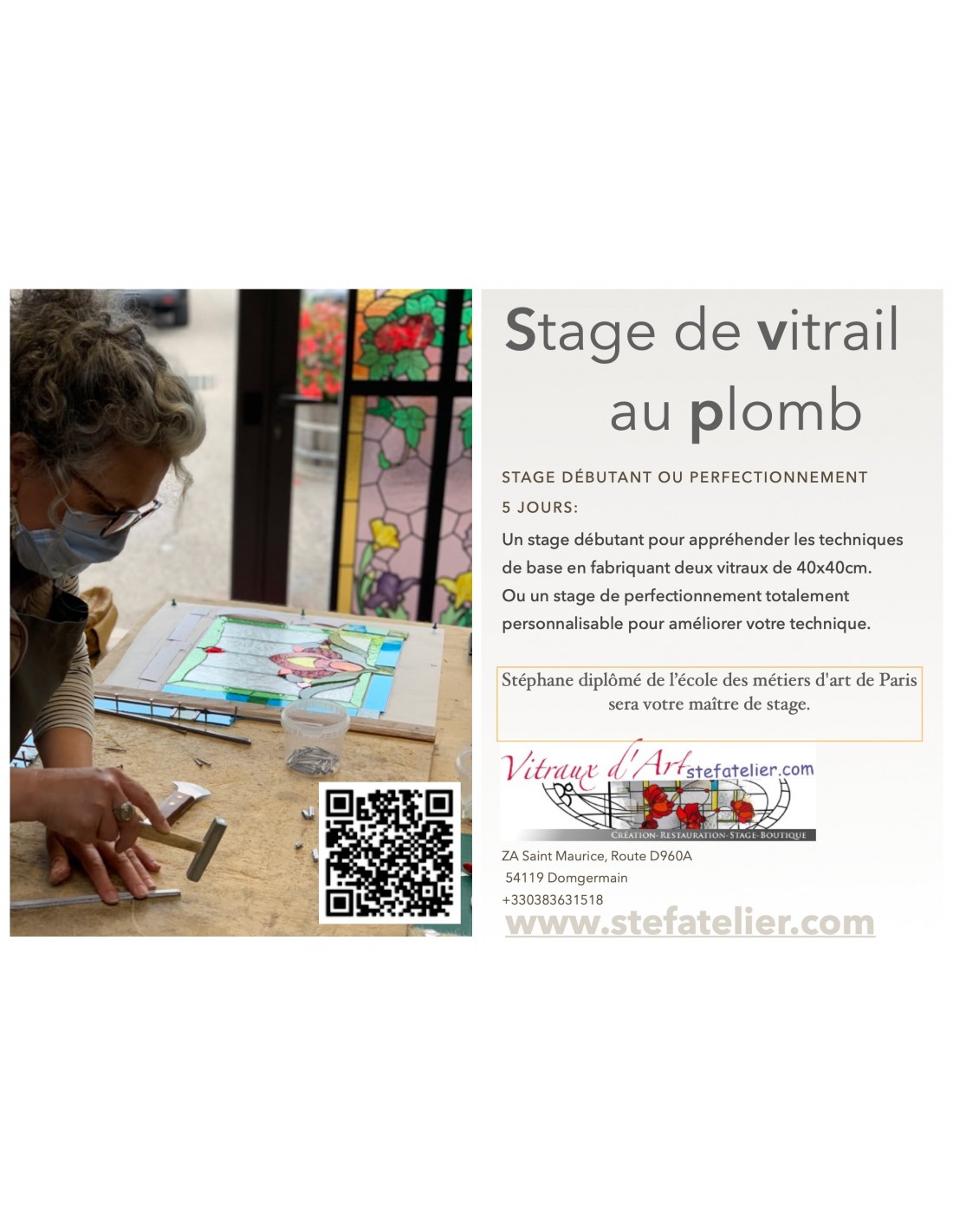 stage de vitrail et vitraux