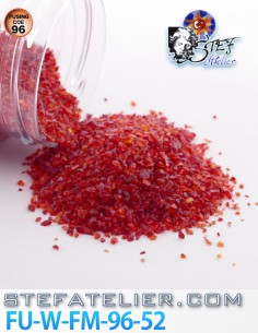 Medium dark red transparent frit Wissmach system 96 / 250grs