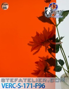 Verre "S" orange vif compatible fusing 96 30x30cm