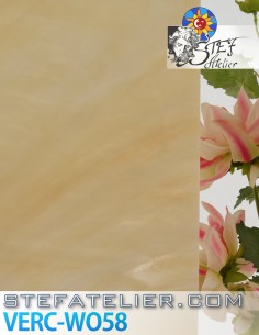 W’ beige and opaline glass 3mm for stained glass and mosaics