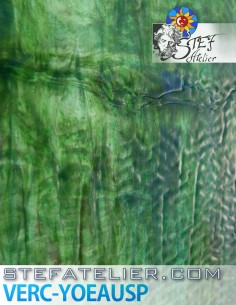 glass blue and green water traces of pink chenille glass stained glass and tiffany glass