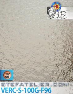 Strong frosted printed glass for fusing and stained glass