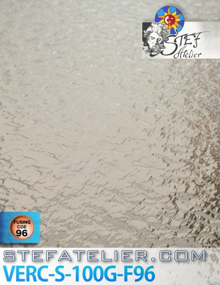 Strong frosted printed glass for fusing and stained glass