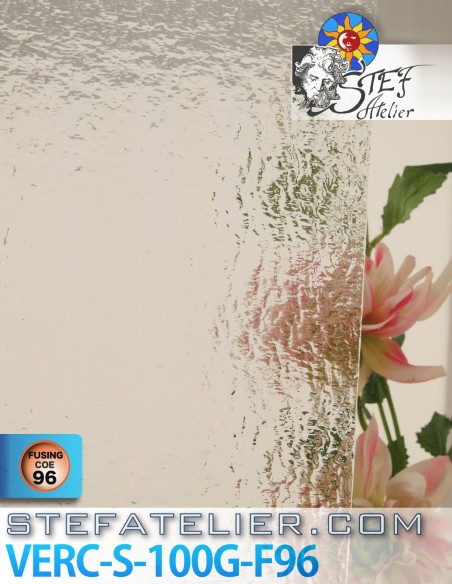 Strong frosted printed glass for fusing and stained glass