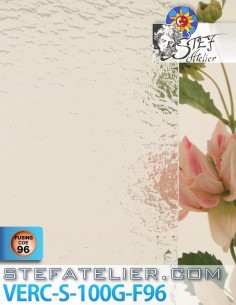 Strong frosted printed glass for fusing and stained glass