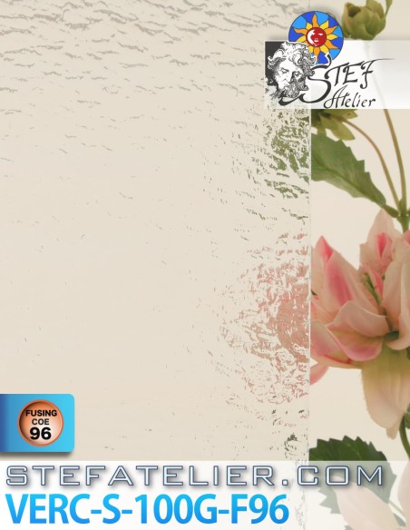 Strong frosted printed glass for fusing and stained glass