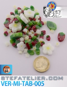 Tabitha's Murrini "Fraises mélangées" COE96 50g