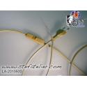 cable d'alimentation deux fils beige Doré