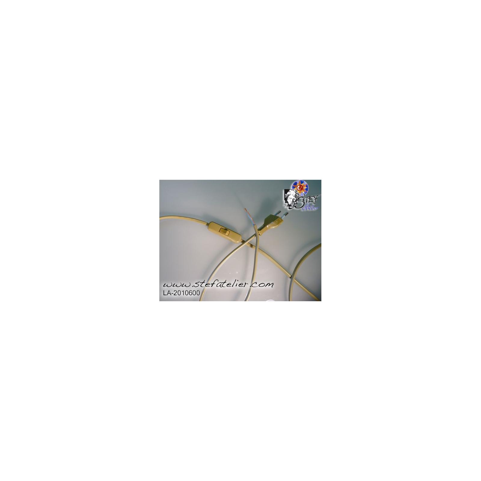 cable d'alimentation deux fils beige Doré
